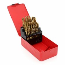 Set 29 punte per trapano HSS elicoidali da ferro misure da 1,5 12,7 mm titanio