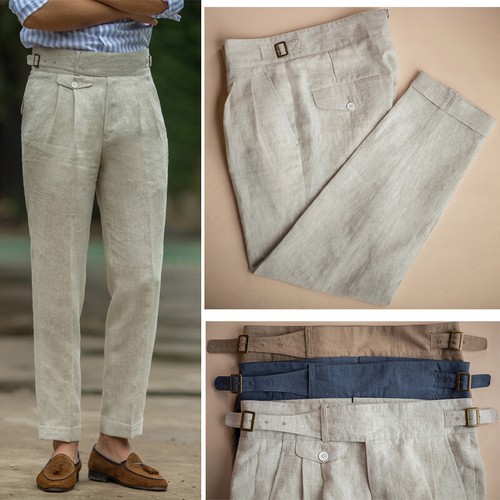 Linen retro mens gurkha - linen,