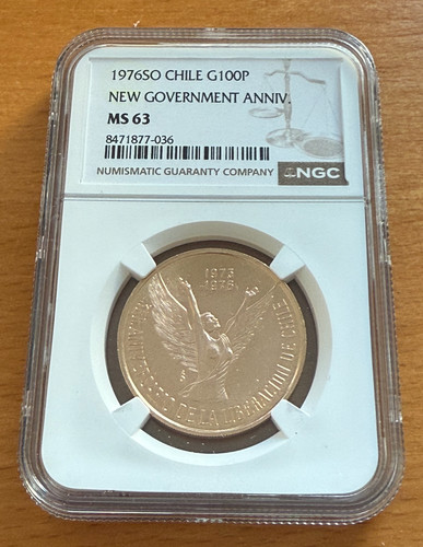 Cile 1976 oro 100 - oro, ngc