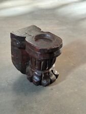 Antico di Legno da Parete Portacandele Originale Vecchia Mano