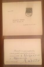 Biglietto autografo di Umberto