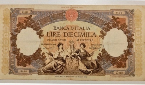 Banca italia banconota - banca, d'italia