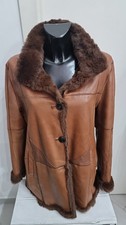 Giacca Cappotto in pelle/ Lapin Donna Marrone  TG 46 cod. AN36