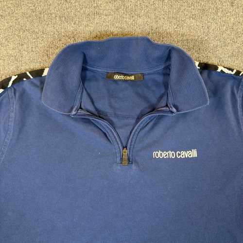 Polo uomo roberto cavalli - polo, blu