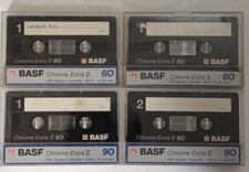 Lotto 4x BASF CHROME EXTRA II 60 90 1988  musicassette vergini cassette tape