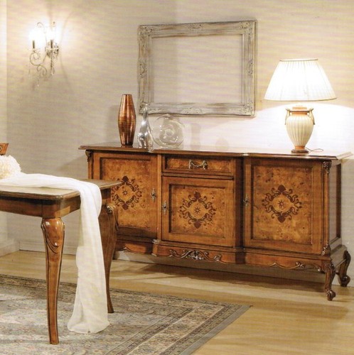 Credenza classica intarsiata - credenza,