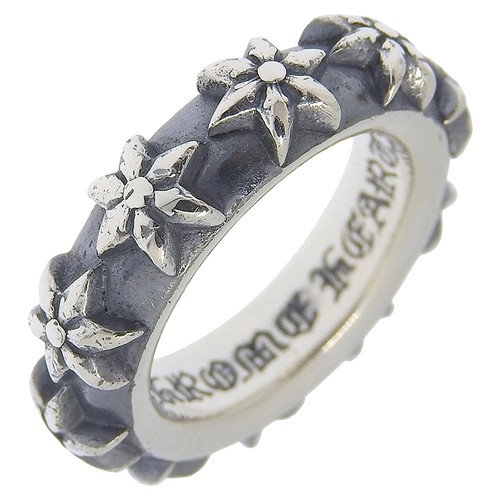 Anello cuori cromati - cromati, fascia