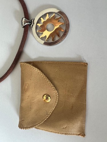 Collana con ciondolo - , pelle
