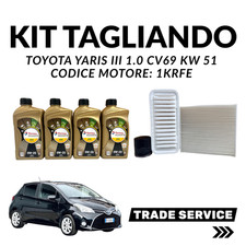 Kit Tagliando TOYOTA YARIS III hybrid 1.0 CV69 KW51 + 4LT TOTAL 9000 GF5 0W20