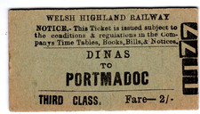 Railway ticket: Welsh Highland: Dinas to Portmadoc
