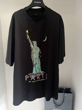 BALENCIAGA T-SHIRT  NEW YORK OVERSIZE IN NERO Size L Over Fit XXL