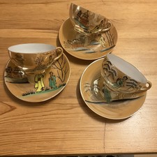 Set 3 tazze geisha giapponese