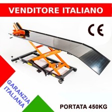 SOLLEVATORE IDRAULICO PER MOTO E SCOOTER CON POMPA A PEDALE - PONTE MOTO - 450Kg