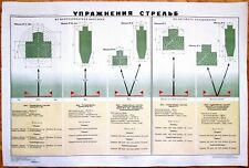 Poster URSS originale Russia sovietica esercito rosso fucile tiro al bersagli...