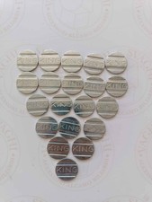 GETTONE  KING PER GETTONIERA PER  CALCIO BALILLA GARLANDO  SET 20 PZ (2B38-33)