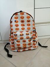 Zaino Scuola ragazza bianco faccine emoticons 