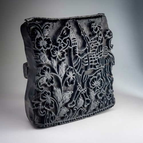 Indian carved wooden textile - indian,