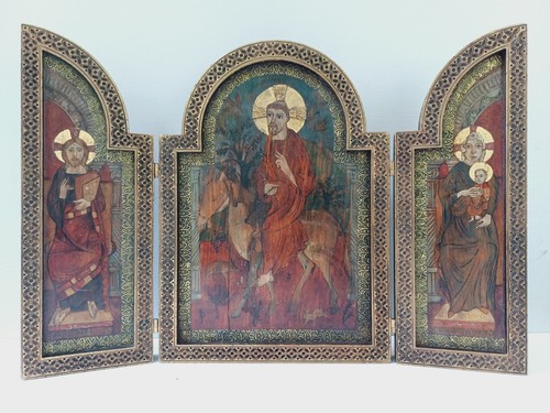 Large religious triptych - religious, icon
