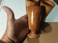 4 COPPE BICCHIERI IN TERRACOTTA ALTEZZA 13 DIAMETRO 7 CM