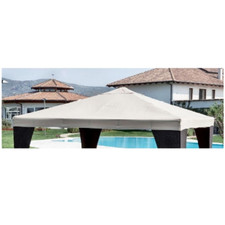 Top di ricambio per gazebo 3x4 mt in poliestere bianco telo di copertura esterno