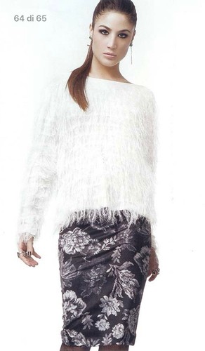 Maglia donna bianco frange - donna,