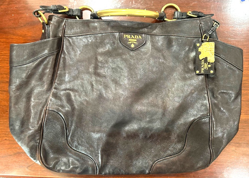 Autentica borsa hobo marrone
