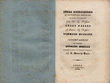 Libro Antico Anatomia Descrizione Fanciullo Mostruoso autografo Luigi Pacini