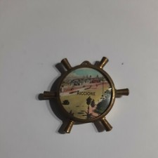 Ciondolo Gadget ottone Riccione anni 70 bussola 