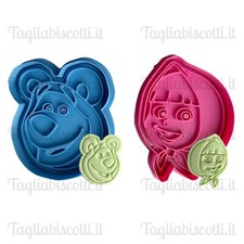 Masha e Orso Tagliabiscotti Cookies cutter sezionato stampo decorazione Biscotti