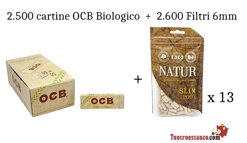 500 cartine ocb biológico - 2.500,
