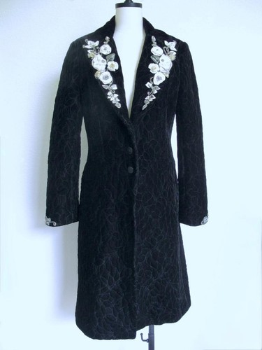 Cappotto velluto nero ooak - velluto,