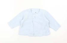 Maglione cardigan blu cotone