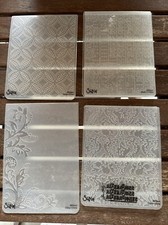 Set 4 Pezzi - SIZZIX Embossing Folder  per BIG SHOT