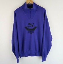 Felpa PUMA vintage anni 80 90 logo scritto retrò taglia grande (G4768)