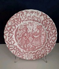Piatto Decorativo Myott Meakin Staffordshire England Merry Christmas 1987Vintage