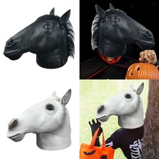 Maschera da cavallo di Halloween, divertente maschera con testa di animale