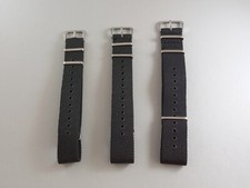 Cinturino nato nero larghezze disponibili 18/20/22mm