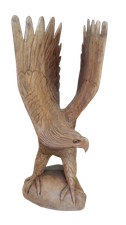 Scultura Aquila in Legno di Suar 50 cm – Realizzata a Mano in Indonesia