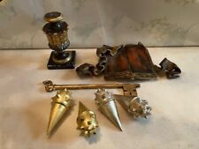 fregio, intagli ed elementi decorativi (7) in legno dorato a foglia e dipinto