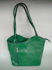 Borsa in vera pelle verde