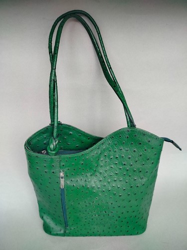 Borsa vera pelle verde - in,