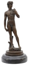 Scultura in bronzo David stile Michelangelo mitologia stile antico replica copia