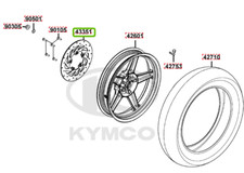 DISCO FRENO POSTERIORE KYMCO