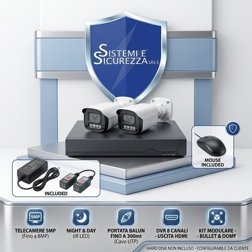 Kit videosorveglianza canali - videosorveglianza, 8