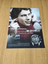 TAG HEUER CARRERA CALIBRE HEUER 02 AYRTON SENNA WATCH  AD PUBBLICITA