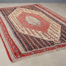 Tappeto Kilim Senne' Antico Cotone Nodo Extra-Fine 300 x 200 cm Originale