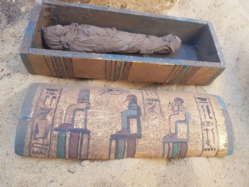 Rara antica scatola ushabti - antica,