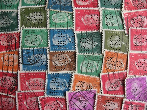Germania perfins serie - perfins,