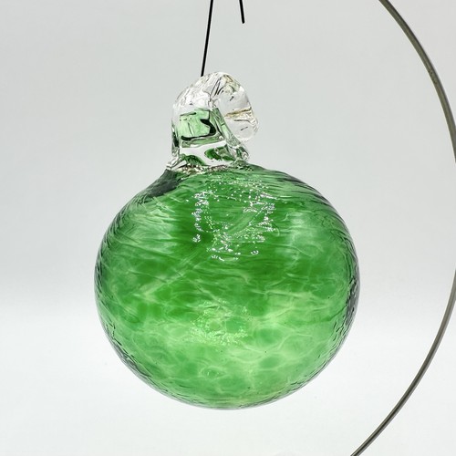 Ornamento sfera verde vetro