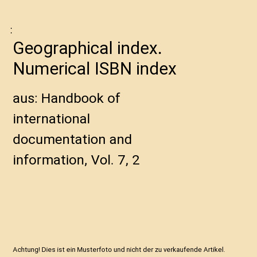 Geographical index numerical - geographical,